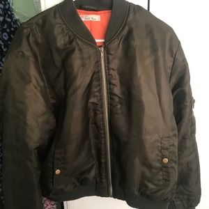 Green bomber jacket